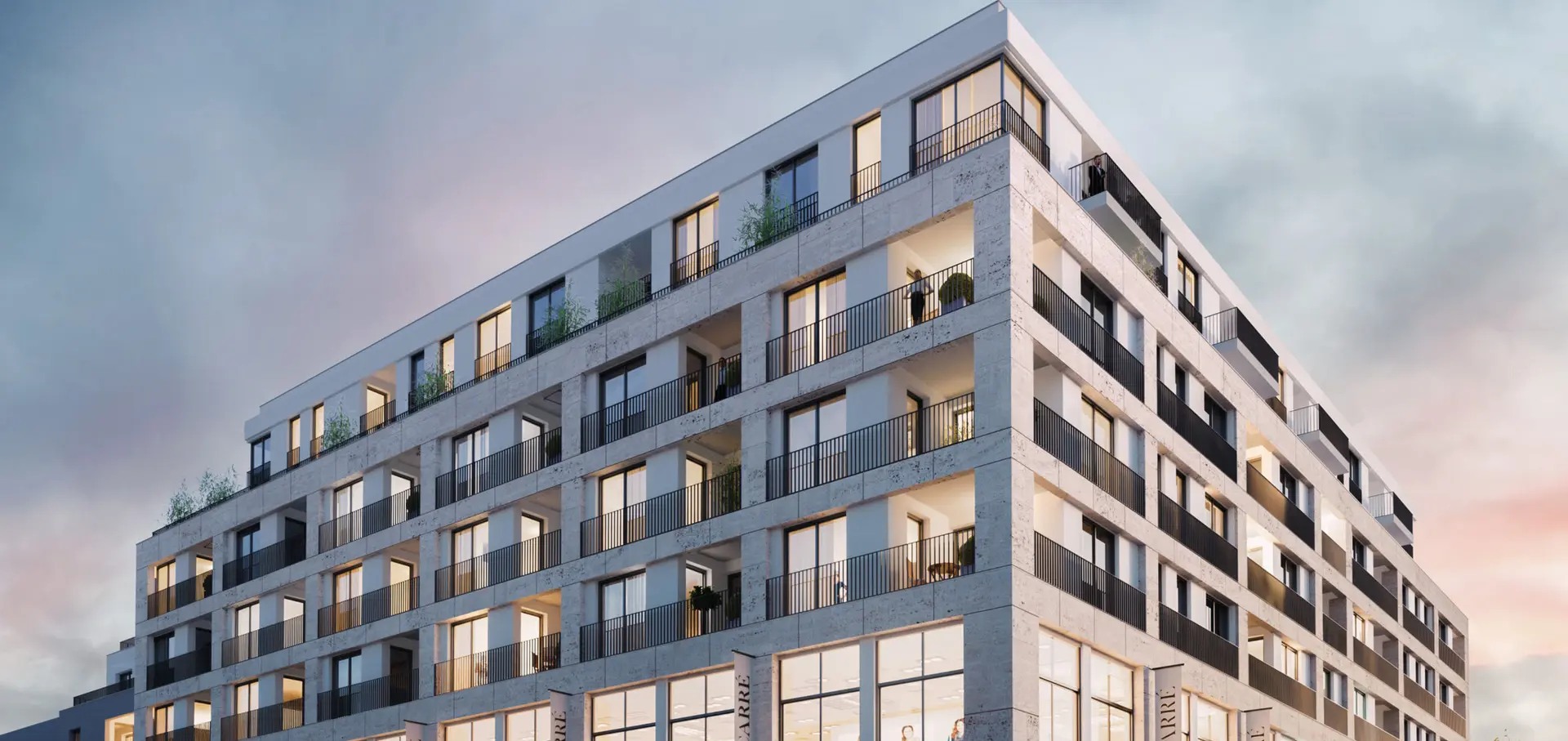 Modern apartment building